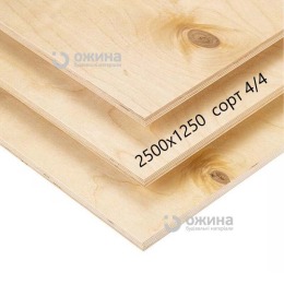 Фанера 6мм 1,5х1,5 сорт 4/4 12061 /