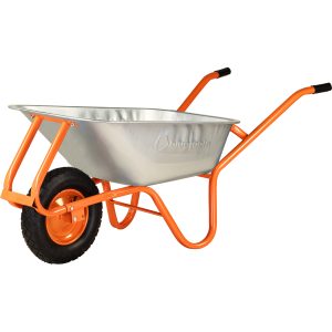 Тачка оранж. ручки оцинк. 1-колісна посилена 90л 180кг д400 (буд. проф.) 21140 17991 /