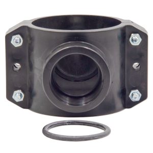 Хомут для труби д109-119 (каналіз труба) розбірний на шпильці 8х100 з дюбелем 27948 Україна